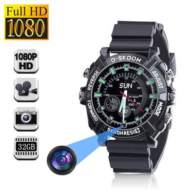 16-64GB Mini Camera Smart Watch Voice Video Recorder 1080P HD DV Wireless Cam