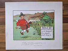 Vintage Perrier Water Sporting Print By Crombie 12 X 10 On Card Original