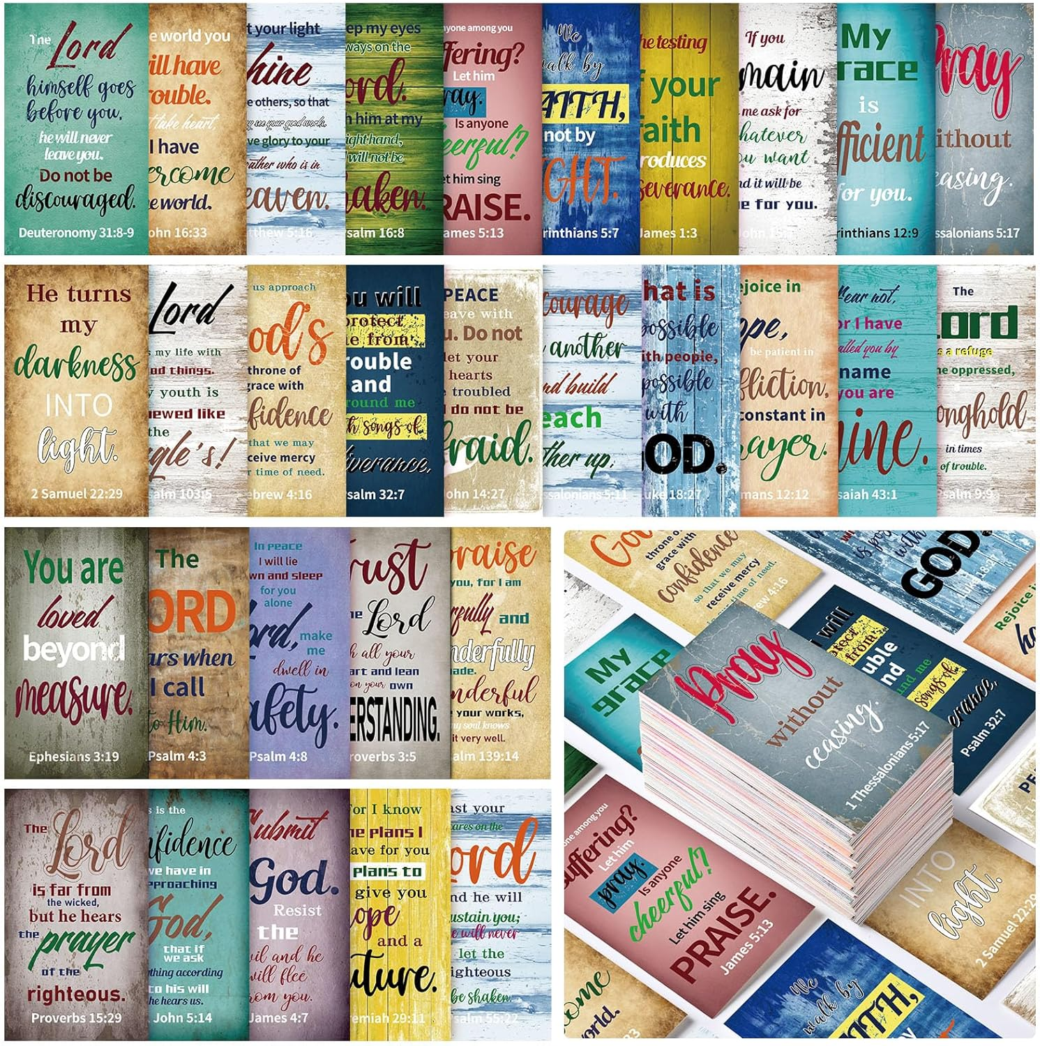 240 Pcs Bible Verse Cards Prayer Cards for Women with Assorted Bible Verses Mini