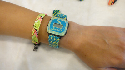 RARE Vintage 80s 90s Gotcha Surf Shark Flag Neon Digital Watch
