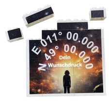 Blox wall 24 pieces with desired design/picture geocaching gift clamping blocks