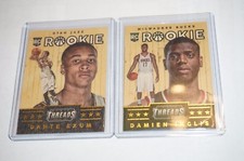 Lot of 2 2014-15 Panini Threads 336 Dante Exum Rookie Wood 344 Damien Inglis