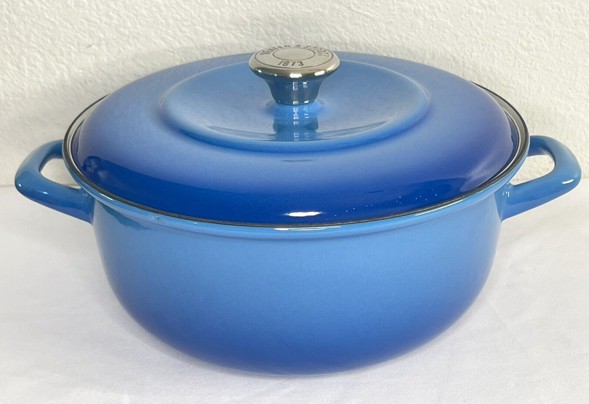 Merten Storck Qt Enameled Iron Dutch Oven Lid Light Blue Display New  READ*