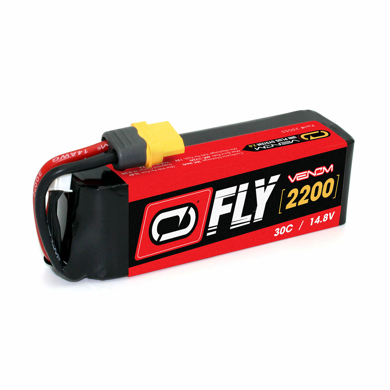 Venom 30C 4S 2200mAh 14.8V Graphene LiPo Battery with Universal Plug