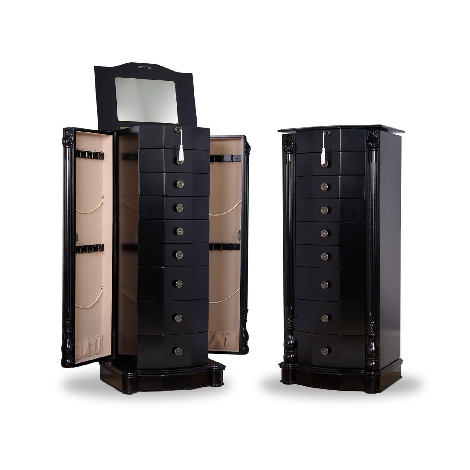 Hives and Honey Elizabeth Jewelry Armoire, Black
