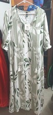 Noracora-V Neck Leaves Half Sleeve Casual Maxi Long Dress-Medium(10) NEW w/tags