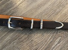 Douglas Magnus 14k Gold .925 Sterling Belt Buckle Set Simple  