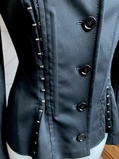 Dolce & Gabbana Aw03 Runway Black Single Breasted Corset Punk Blazer Jacket