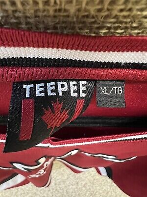 Canada Short Sleeve Hockey Jersey Teepee Sports Mens XL Red 