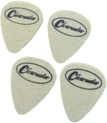 Medium Felt Picks for Ukulele Nylon strung Guitar etc Qty 4 x 4mm by Clearwater