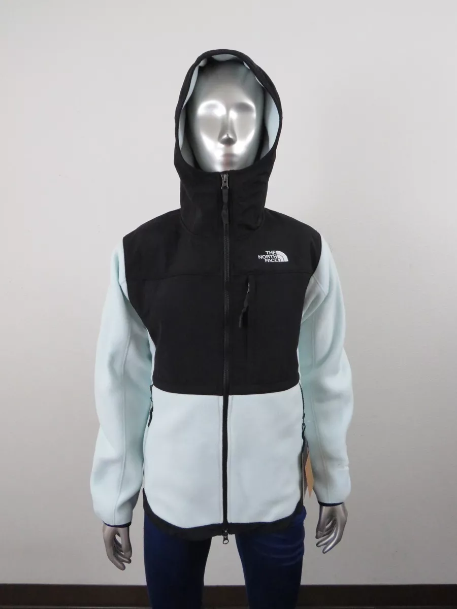 Womens The North Face Denali Hoodie Soft Fleece Full Zip Jacket - Skylight Blue