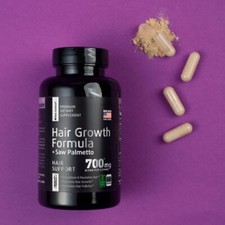 Raw Science Saw Palmetto DHT Blocker Hair Growth Capsules Managing Hair Thinning