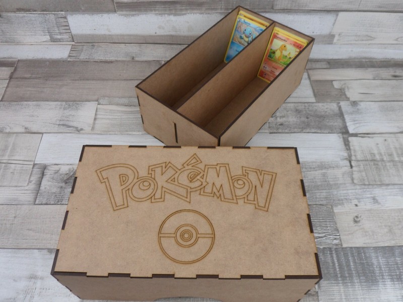 POKEMON TRADING CARDS STORAGE BOX - 200+ TOPLOADER CARD STRONG MDF STORAGE BOX