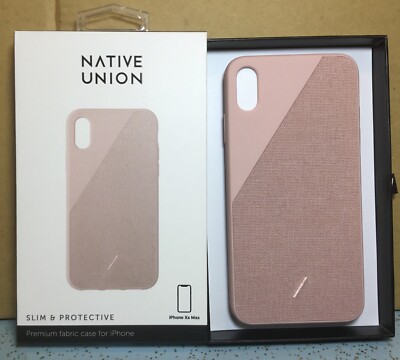 NATIVE UNION CLIC CANVAS ROSE FABRIC CASE FOR IPHONE Xs MAX OPEN BOX
