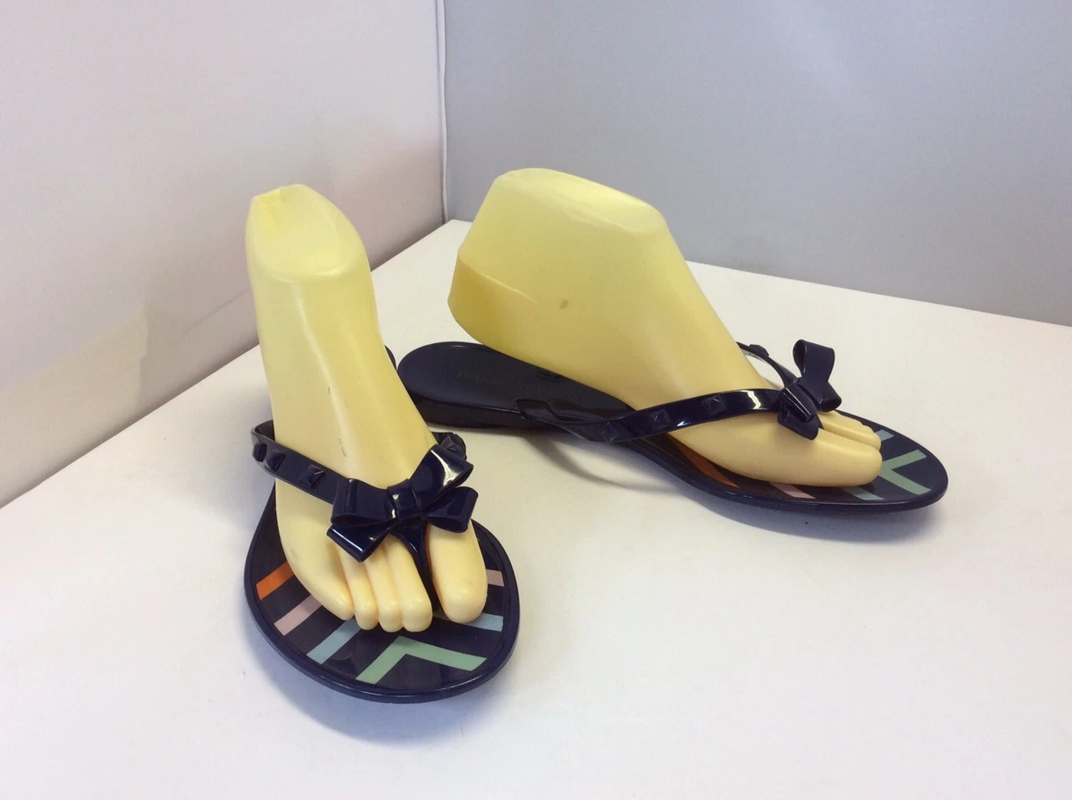 Ivanka Trump Studded Jelly Thong Flip Flop Sandals Women Size10