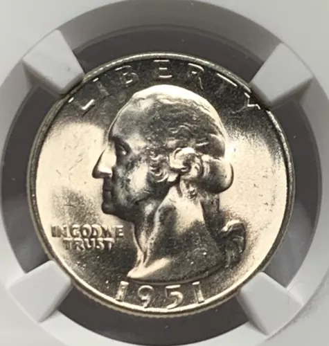 1951-S 25c Washington Quarter NGC MS66** Blast White PQ+**TXHKK015