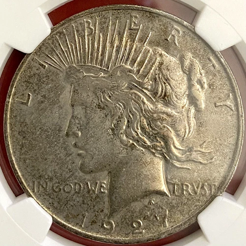 NGC-AU! 1927-D PEACE DOLLAR