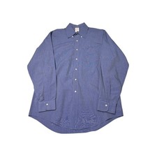Brooks Brothers Madison Shirt Mens 16-35 Blue Supima Cotton Button Down Dress