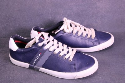 Tommy Sneaker Hilfiger Volley Herren Gr. 41 Kunstleder blau weiß Schuhe BS938