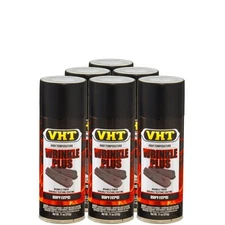 VHT Paint VHTSP201 (6-PACK); Wrinkle Plus 11oz Aerosol Black 350°F Intermittent