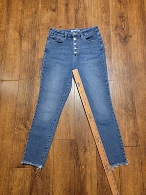 Ymi Dream Jeans Women's Cropped Fitted Stretch High Rise Button Fly Size 11/30