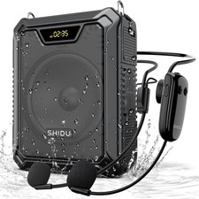 30W Voice Amplifier with Wireless Microphone, IPX6 Waterproof Amplifier Wireless