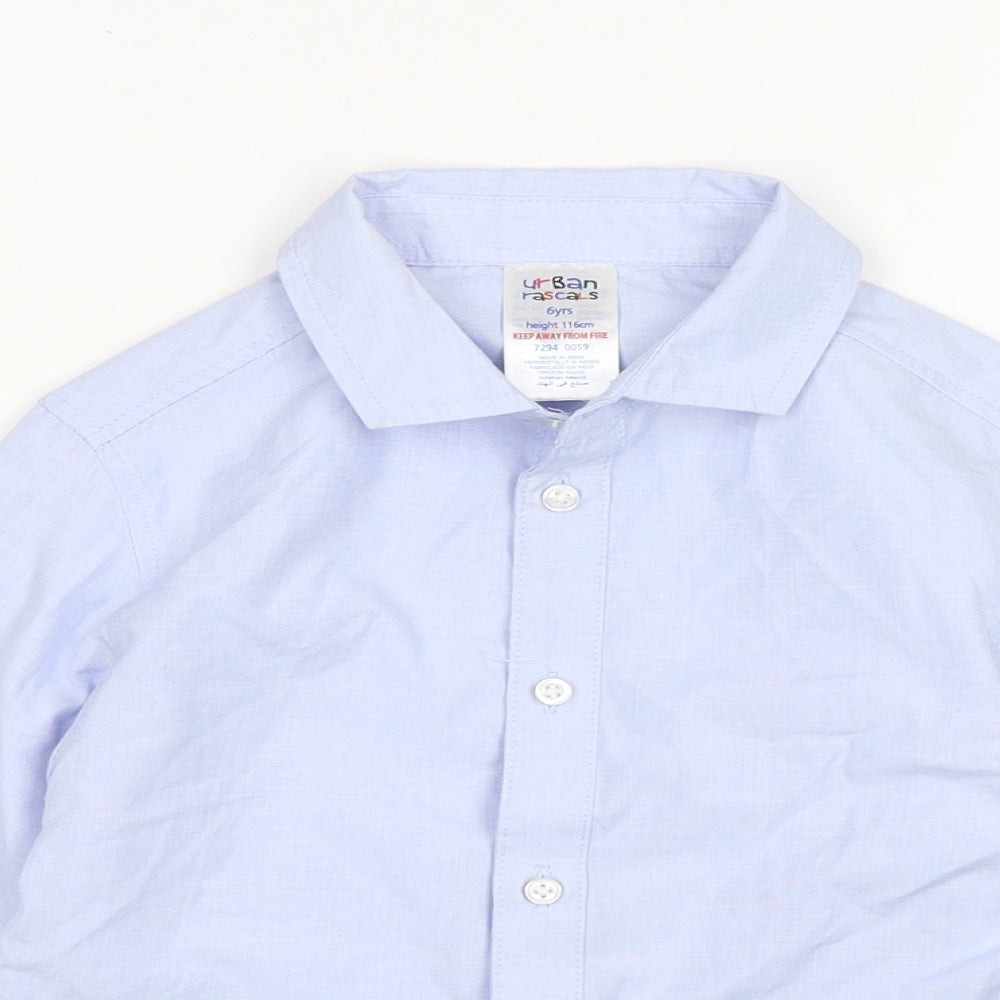 Boys UK Size 6 Years Urban rascals Blue Basic Button-Up image 3
