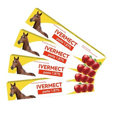 4 Pack Horse Dewormer Paste Apple Flavor Exp 01/2028 Near Expiry