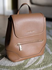 Michael Kors Harrison Medium Saffiano Leather Backpack - Brown MK Logo RRP £235