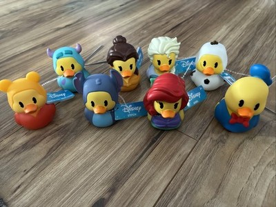 Disney Duckalooz 8 Piece Rubber Ducks Ariel Stitch Belle Elsa More New W/ Tags
