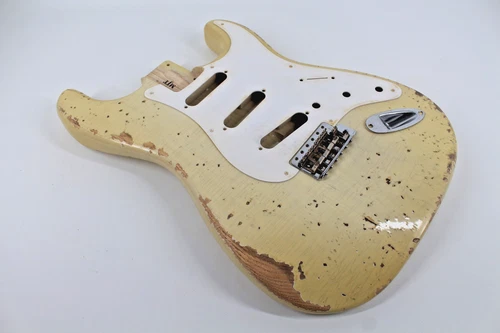MJT Official Custom Vintage Aged Nitro Guitar Body Mark Jenny Blond Ash 3lbs15oz