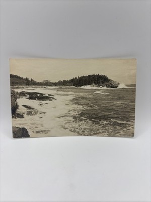 RPPC Postcard Schooner Head From Anemone Cave, Bar Harbor Maine, ME
