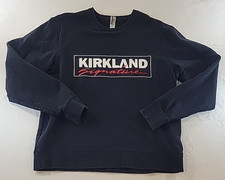 Kirkland Black Fleece Crewneck Sweatshirt Unisex Mens L