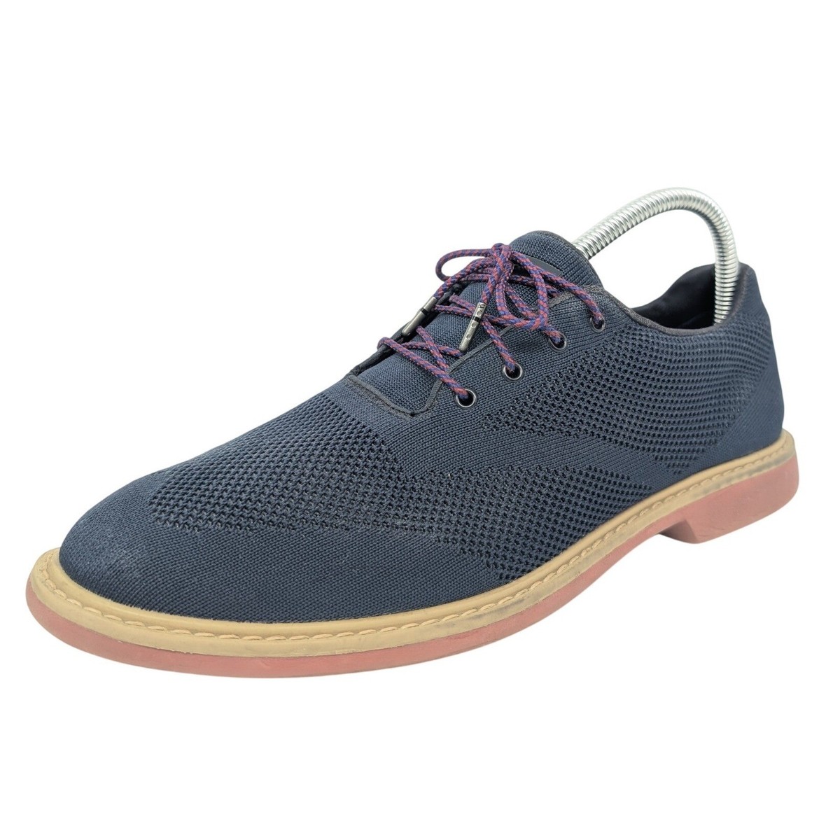 Mark Nason Los Angeles Men Navy Knit Oxford Dress Shoes Lace Up Comfort  Size 9.5