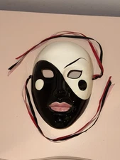 Vintage Pelzman Designs - 1985 Vandor Ceramic Mask Japan - Hand Painted