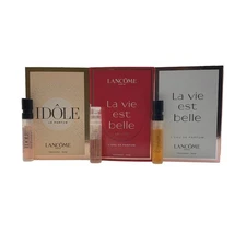 3X Lancome Idole, La vie est belle LDP & LDP L'Elixir Perfume Samples 1.2 ml ea