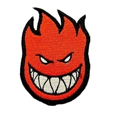 Fabulous Spitfire Skate Embroidered Patch-RARE Iron/Sew-On 3 x 3'' Flame  Badge