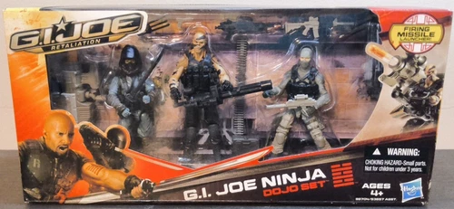 G.I. JOE RETALIATION NINJA DOJO SET 3-PACK BEACHHEAD ROADBLOCK KAMAKURA
