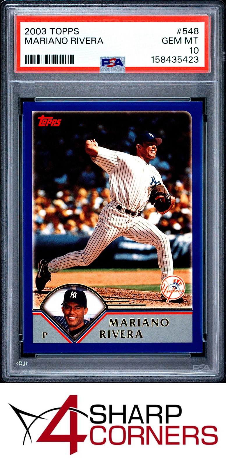 2003 TOPPS #548 MARIANO RIVERA YANKEES HOF PSA 10