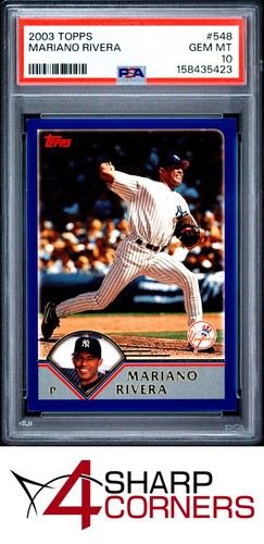 2003 TOPPS #548 MARIANO RIVERA YANKEES HOF PSA 10