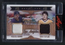 2021-22 Leaf Art Hockey Marcel Dionne Dave Taylor Retired Remnants #d/30 Kings