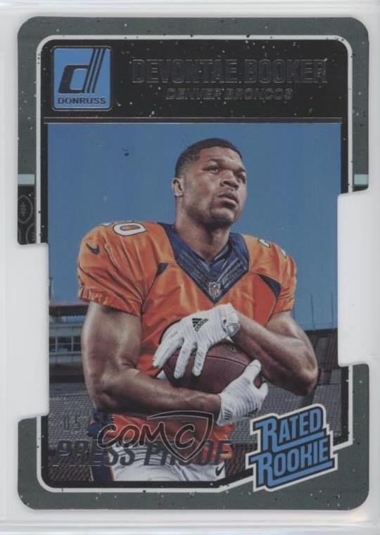 2016 Donruss Press Proof Silver Die-Cut 5/75 Devontae Booker #366 Rookie RC 1h1