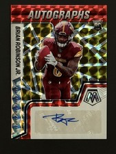 Brian Robinson Jr. - 2022 Mosaic - Rookie Autograph Choice Fusion Red and Yellow