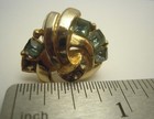 VINTAGE LISNER RETRO GOLDTONE RHINESTONE PIN + 1 EARRING FOR REPAIR/PARTS — photo 4