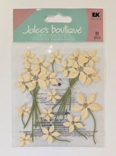 Jolee's Cream Floral Flowers On Stems Scrapbooking Stickers