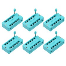 6Pcs Universal IC Test ZIF Socket 24 Pin 2.54mm Pitch DIP