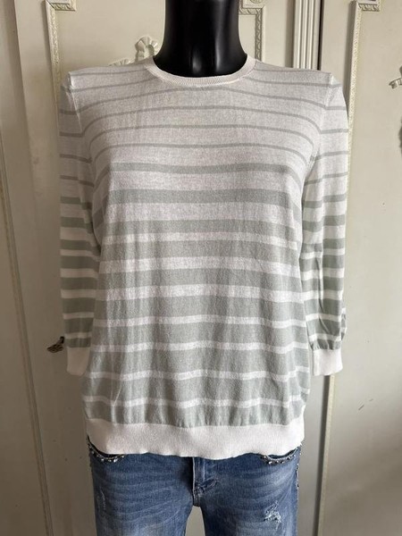 Women Peter Hahn Sweater White Cotton 44 / XXL /