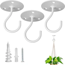 Ceiling Hooks for Hanging Plants-Metal Heavy Duty Wall Mounted Hangers for Hangi