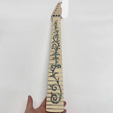 DIY Maple Electric Guitar Neck with Inlaid Patterns - Maple Fingerboard, 22 Fret