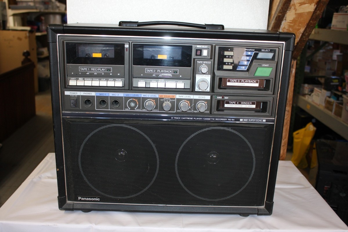 Vintage 70's Panasonic RQ-84 Karaoke 8 Track & Cassette Tape